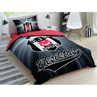 Taç Lisanslı Beşiktaş Light Glow Parlayan Tek Kişilik Nevresim Takımı