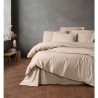 Cotton Box Plain Bej Tek Kişilik Ranforce Nevresim Takımı