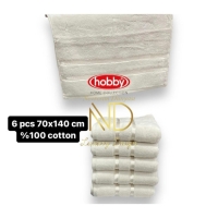 Hobby Dolce Açık Sarı 70x140 6'lı Havlu Seti