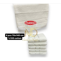 Hobby Dolce Beyaz 70x140 6'lı Havlu Seti
