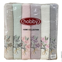 Hobby 50x85см, 12 шт. полотенец с вышивкой, петуния