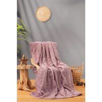 Cotton Box Emboss Çift Kişilik Battaniye Gülkurusu
