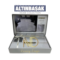 Altınbaşak Jakarlı Saten Çift Kişilik Nevresim Takımı Minna Coin