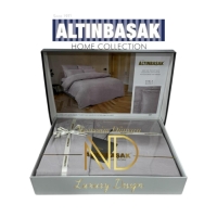 Altınbaşak Jakarlı Saten Çift Kişilik Nevresim Takımı Perle Marble