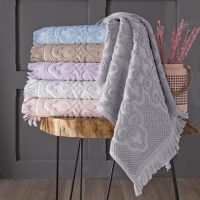 Altınbaşak Jakarlı 6lı 70x140 Banyo Havlusu Neroli
