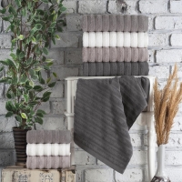 Altınbaşak Jakarlı 4lü 70x145 Banyo Havlusu Monna V1