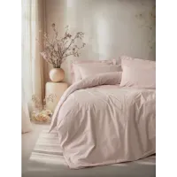 Cotton Box Plain Çift Kişilik Nevresim Takımı Pudra
