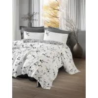 Cotton Box Dual Elaria Antrasit Çift Kişilik Nevresim Takımı