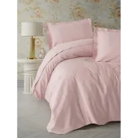 Cotton Box Elegant Pudra Çift Kişilik Saten Nevresim Takımı