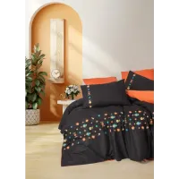 Cotton Box Brode Ranforce Çift Kişilik Nevresim Takımı Liker Kiremit