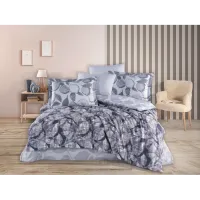 Hobby Çift Kişilik Poplin Nevresim Calisse Lacivert