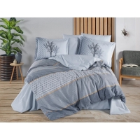 Hobby Çift Kişilik Poplin Nevresim Tanya İndigo
