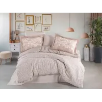 Hobby Çift Kişilik Poplin Nevresim Velura Latte