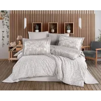 Hobby Çift Kişilik Poplin Nevresim Velura Taş