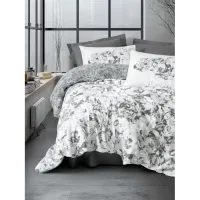Cotton Box  Dual Tek Kişilik Nevresim Takımı Florva Antrasit