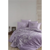 Clasy Tek Kişilik Saten Nevresim Takımı Pellini V2 Lila