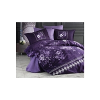 Clasy Tek Kişilik Saten Nevresim Takımı Catalina V2 Mor