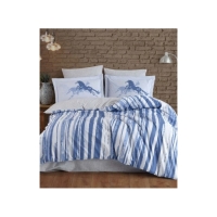 Hobby Tek Kişilik Poplin Nevresim Takımı Cascade Mavi