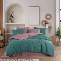 Hobby Tek Kişilik Poplin Nevresim Takımı Diamond Yeşil Pudra