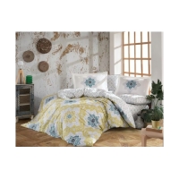 Hobby Kingsize Poplin Nevresim Amanda Sarı