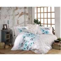 Hobby Kingsize Poplin Nevresim Belinda Mavi