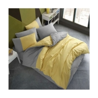 Hobby Kingsize Poplin Nevresim Diamond Sarı 