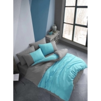 Hobby Kingsize Poplin Nevresim Diamond Turkuaz