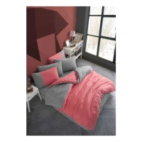 Hobby Kingsize Poplin Nevresim Diamond Koral