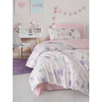 Cotton Box Genç Ranforce Nevresim Takımı Tek Kişilik Lovella Pembe
