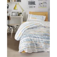 Cotton Box Genç Ranforce Nevresim Takımı Tek Kişilik Dashon Sarı