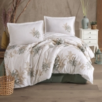 Clasy Ranforce Nevresim Takımı Çift Kişilik Virale V1 Yeşil