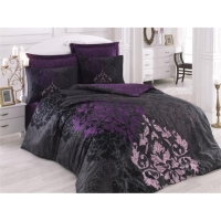 Cotton Box Leylazar Mürdüm Saten Nevresim Takımı Çift Kişilik