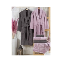 Hobby Puga Bornoz Seti Lila K.Gri