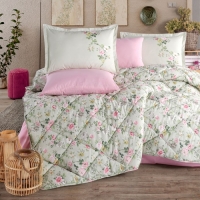 Clasy Çift Kişilik Ranforce Yorgan Seti Elara V1 Adaçayı