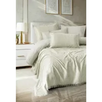 Cotton Box Chi Chi Çift Kişilik Pikeli Nevresim Takımı Velora Adaçayı