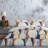 Taç Çift Kişilik Ranforce Nevresim Takımı Axel Mavi