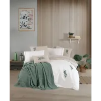 Hobby Mimoza Keten Çeyiz Seti Yeşil