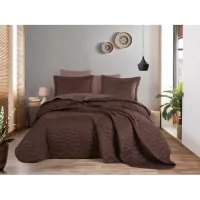 Hobby Silvana Yatak Örtüsü Kızıl Kahve