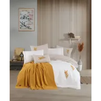 Hobby Mimoza Keten Çeyiz Seti Hardal