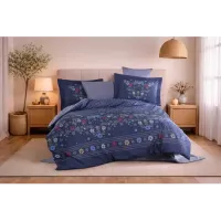 Hobby Çift Kişilik Poplin Nevresim Clarice Lacivert