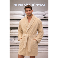 Nevresim Dünyası Pamuklu Tek Bornoz Capp  M Beden