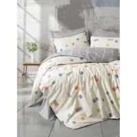 Cotton Box Minimal Tek Kişilik Nevresim Takımı Evo Gri