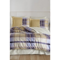 Hobby Çift Kişilik Saten Nevresim Yolanda Bej