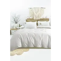 Şaheser Home Collection Nakışlı Çift Kişilik Nevresim Takımı Nova Haki