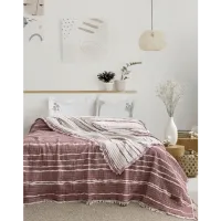 Şaheser Home Collection Yatak Örtüsü Seti Sera Bordo