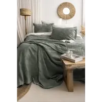 Şaheser Home Collection Yatak Örtüsü Çift Kişilik İtalo Yeşil