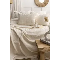 Şaheser Home Collection Yatak Örtüsü Çift Kişilik İtalo Krem