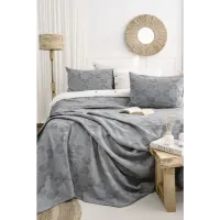 Şaheser Home Collection Yatak Örtüsü Çift Kişilik İtalo Antrasit