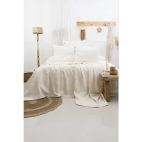 Şaheser Home Collection Yatak Örtüsü Çift Kişilik Julia Krem