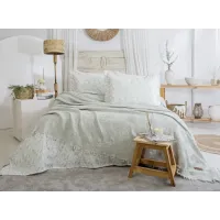 Şaheser Home Collection Müslin Yatak Örtüsü Çift Kişilik Pamela A.Gri